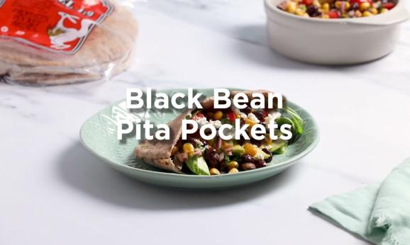 Embedded thumbnail for Black Bean Pita Pockets